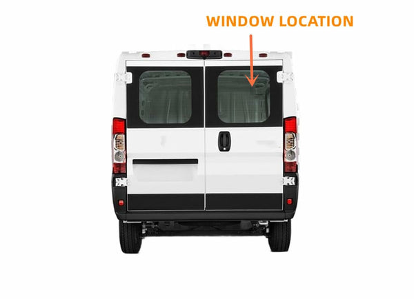 Passenger/Right Side Back Window Glass Heated Clear Color Replacement for Ram Promaster Cargo Van 2014-2026