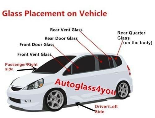 Passenger/Right Side Rear Door Window Glass For 2003-2008 Subaru Forester