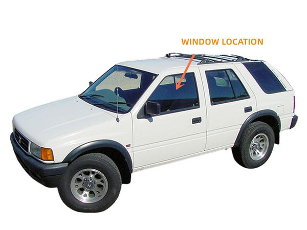 Driver Front Door Window Glass W.O Vent For 94-97 Honda Passport Isuzu Rodeo