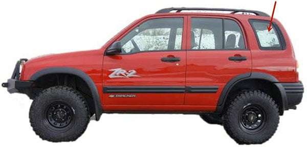 Driver/Left Rear Quarter Window Glass For 1999-2005 Tracker Vitara Grand Vitara