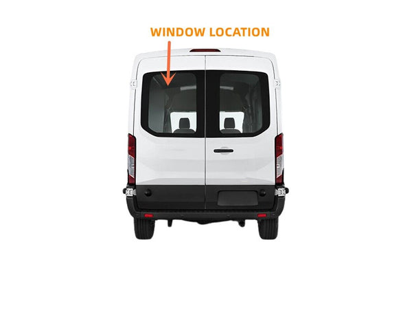 Driver/Left Side Back Window Glass Heated For 15-23 Ford Transit High/Mid Roof