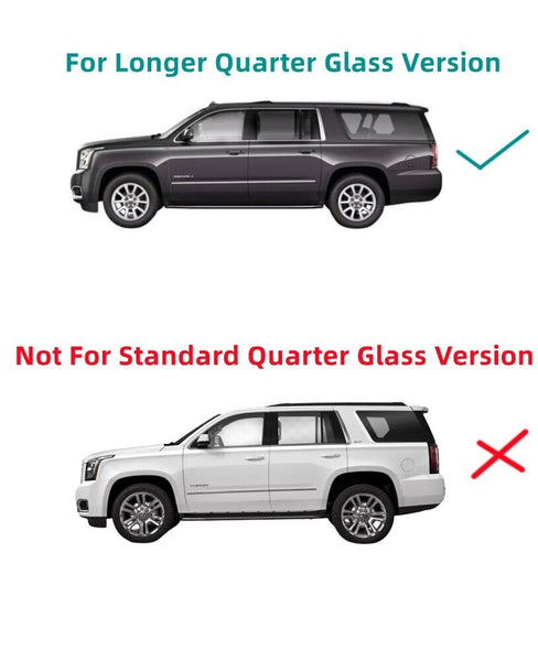 Driver Quarter Window Glass W/O Alarm For 15-20 Escalade ESV/ Suburban/ Yukon XL