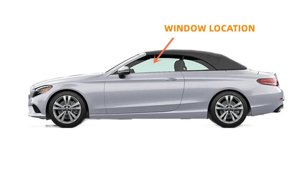 Driver Door Window Glass For 17-23 Mercedes Benz C300 C43 C63AMG Convertible