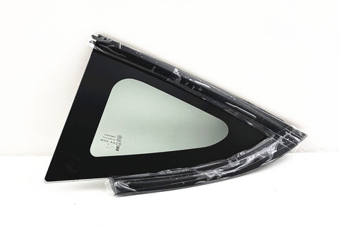 Driver/Left Black Moulding Quarter Window Glass For 2017-2023 Tesla 3 Sedan