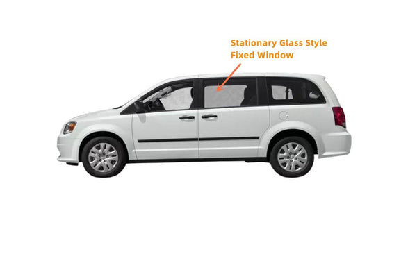 Driver Sliding Door Stationary Glass For 08-20 Town&Country,08-16 Grand Caravan