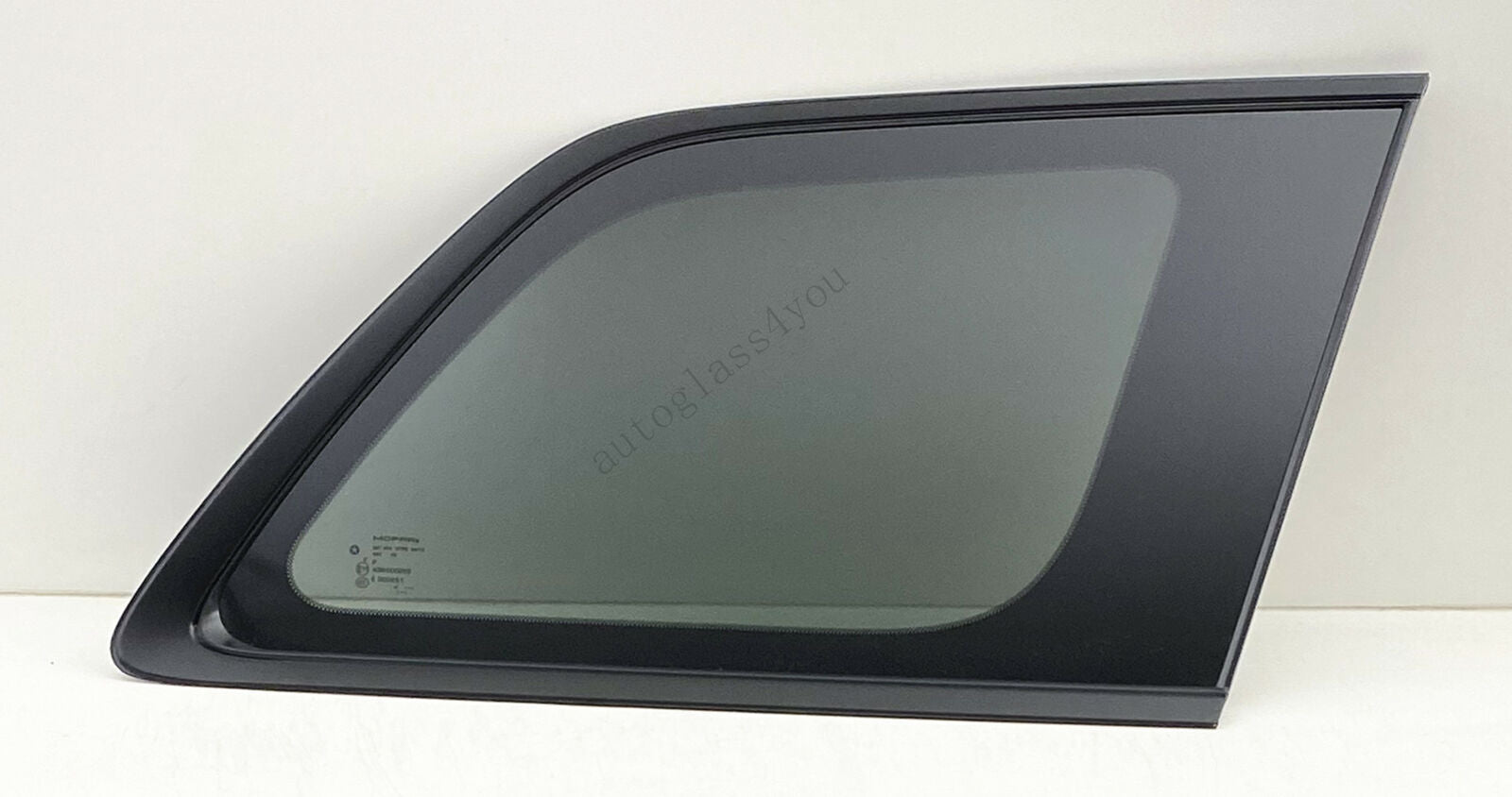 Passenger/Right Side Quarter Window Glass Black OE For 16-21 Jeep Grand Cherokee