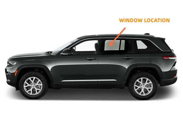 Driver/Left Rear Door Window Glass Laminated For 2022-2024 Jeep Grand Cherokee