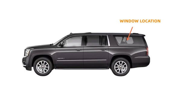 Driver Quarter Window Glass W/O Alarm For 15-20 Escalade ESV/ Suburban/ Yukon XL