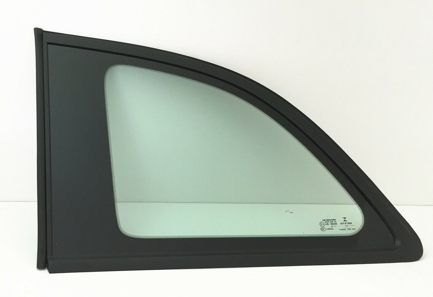 Driver Quarter Window Glass Black Mold.For 12-19 Fiat/Chrysler 500 500C 500e