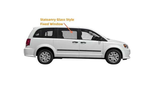 Right Sliding Door Stationary Glass For 08-20 Town&Country,08-16 Grand Caravan