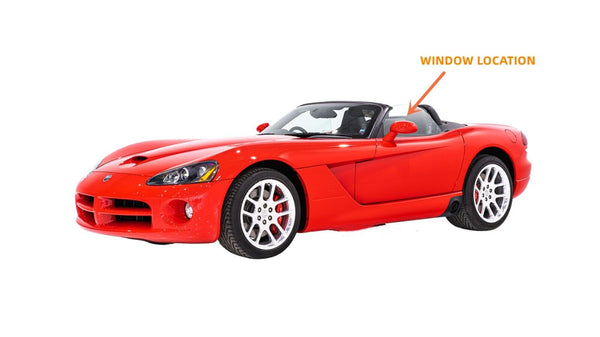 Driver/Left Side Door Window Glass For 2003-2011 Dodge Viper 2 Door Convertible