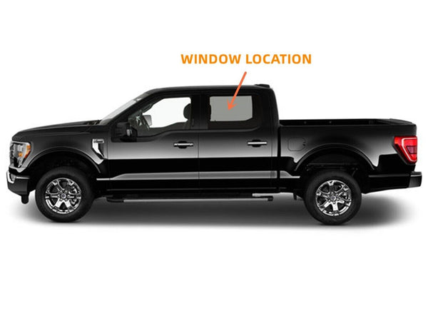 Driver Rear Door Window Glass For Ford F150 F250 F350 F450 F550 4DR Crew Cab