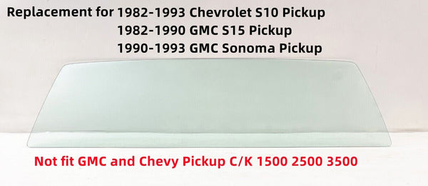 Stationary Back Glass Rear Window For 1982-1993 Chevrolet S10 / GMC S15 Pickup