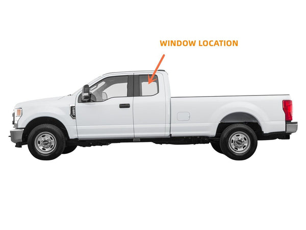 Driver/Left Rear Door Glass For 15-20 F150 17-22 F250-F550 Super/Extended Cab