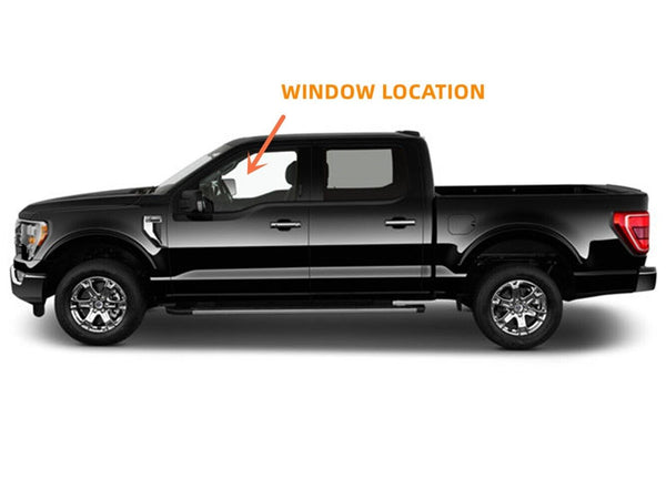 Driver/Left Front Door Window Tempered Glass For 2023 Ford F150 4DR Crew Cab