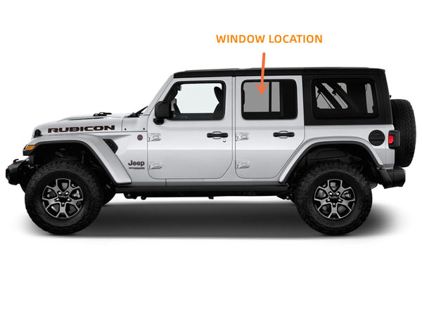 Driver/Left Rear Door Window Glass OEM For 18-22 Jeep Wrangler 20-22 Gladiator