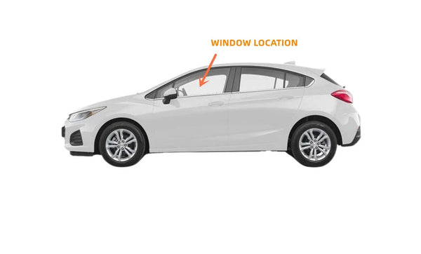 Driver/Left Front Door Window Glass For 2016-2019 Chevy Cruze , Not For Limited