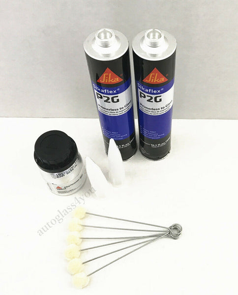 2 Sika P2G Windshield Urethane Adhesive Automotive Sealant&Princhweld Primer 207