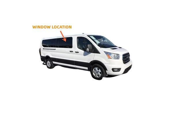 Right Sliding Cargo Door Glass Stationary For 15-22 Ford Transit 83.2" Low-Roof