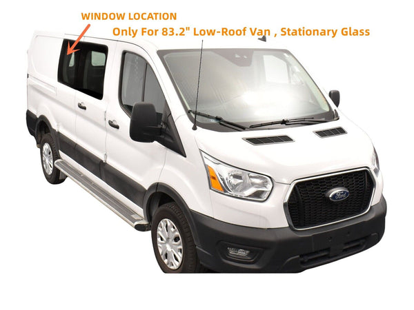 Right Fixed Cargo Door Glass Stationary For 15-22 Ford Transit 83.2" Low-Roof